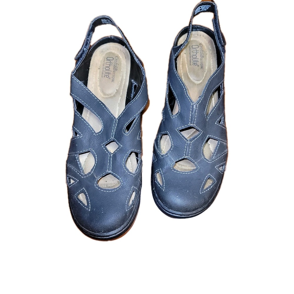 Croft & Barrow Ortholite Women's Shoes/Sandals Hook/loop Adjust heel 9.5 black